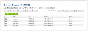 click Time Tracking tab